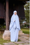 Telekung Lily Powder Blue